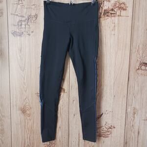 Champion C9 Black Leggings With Red and Blue Stripes Size Medium